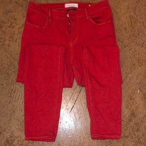 Red Pacsun super stretch skinny jeans